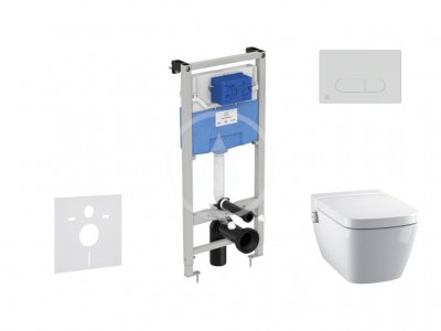 Set pedstnov instalace, sprchovac toalety a sedtka TECEone, tlatka Oleas M1, Rimless, SoftClose, chrom
