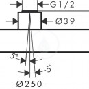 Horn sprcha 250, 1jet, kartovan bronz