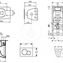 Sada pro zvsn WC + klozet a sedtko softclose Ideal Standard Tesi - sada s tlatkem Sigma50, vpl bl